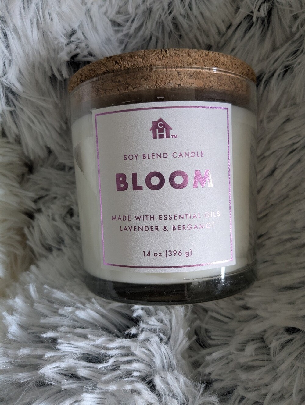 NWT Complete Home Bloom Soy Blend Candle, Lavender and Bergamot, 14oz